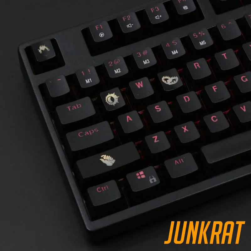 4 unids/set de teclas con retroiluminación OW, teclas ABS grabadas con brillo para Overwatch gamer, Teclado mecánico ANSI negro