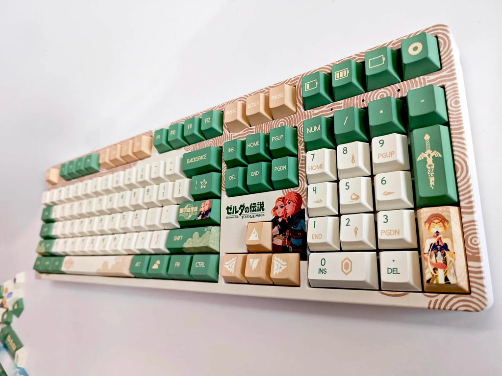 Kingdom Tears Keycaps Legend of Zeldas Key Caps PBT Custom Cherry Amilo IKBC Cute Keyboard Caps for Ganming Mechanical Keyboards