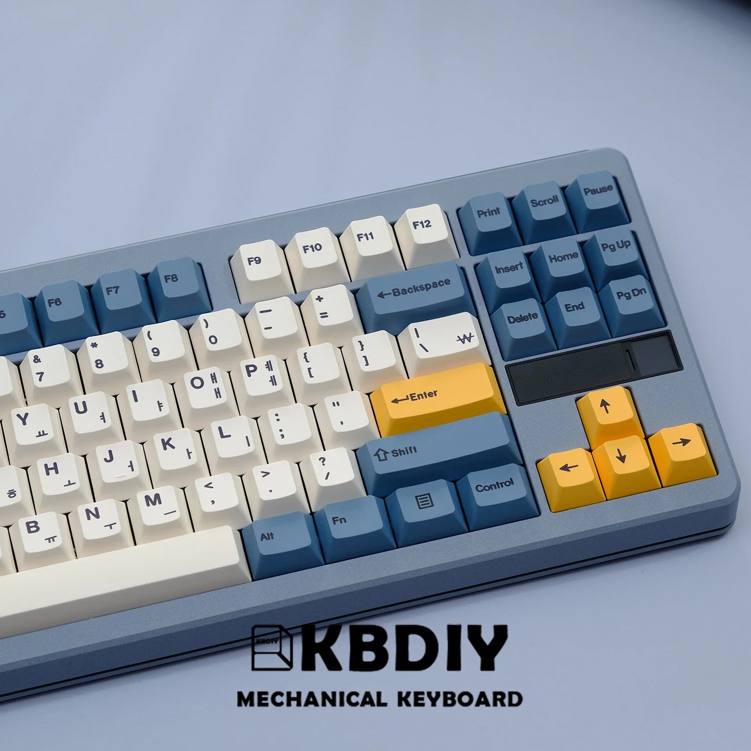 KBDiy 145 teclas/juego PBT teclas amarillas albaricoque teclas de perfil de cereza coreana para teclado mecánico 7U DIY personalizado para GMK67 GMK75
