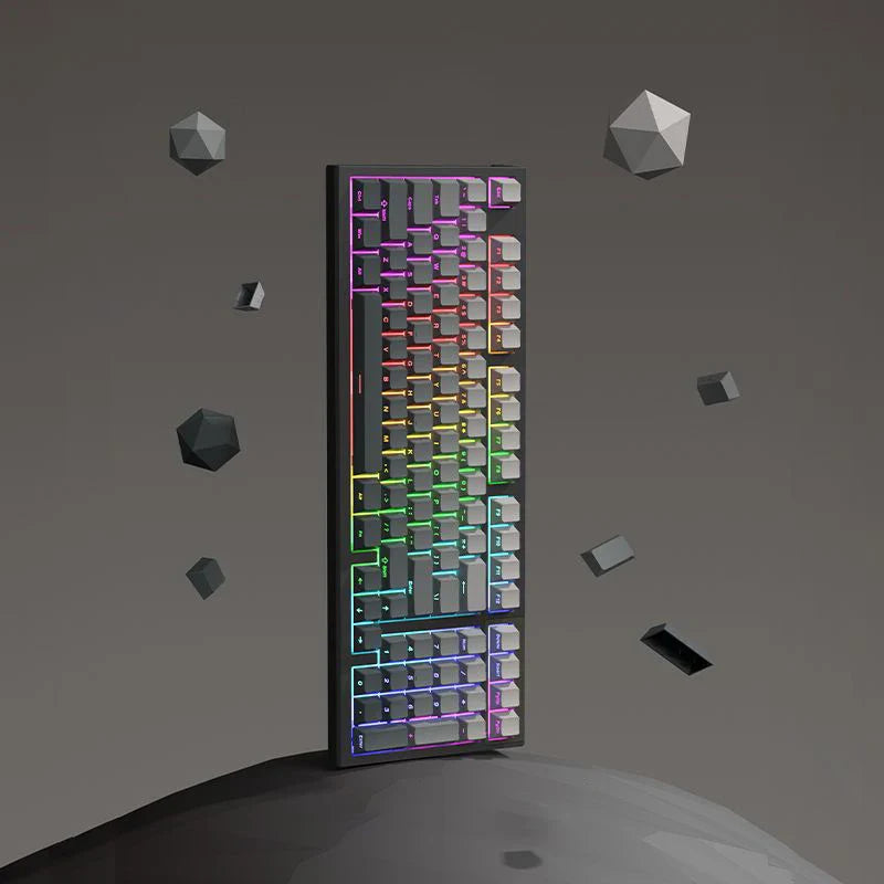 Teclas PBT con dibujo lateral de perfil de cereza del día Polar, 136 teclas, brillo de doble disparo a través de teclas retroiluminadas para teclado mecánico MX