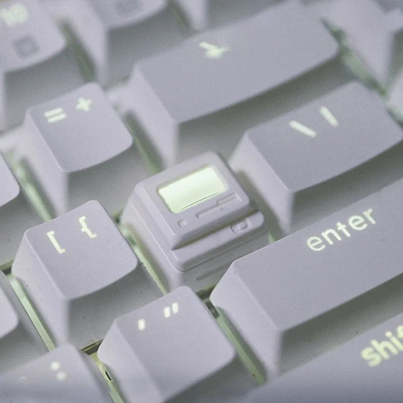 K-04 Keyboard Keycaps 3In1 For Mechanical Classic Retro Cute Transparent Key Cap Suit Cute Button Personalized Keycaps