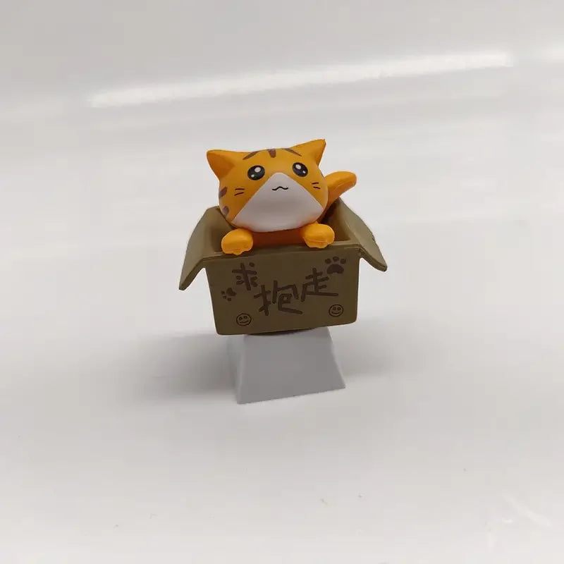 用可爱的猫咪键帽定制您的键盘 - PBT Axis Cherry MX Artisan 动漫粉色卡哇伊配件