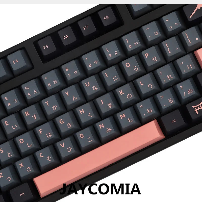 GMK Night Sakura Keycap, 139/156 teclas, tinte SUB Cherry perfil PBT japonés/coreano/ruso/Abnt2/DE/ES/FR para teclado mecánico