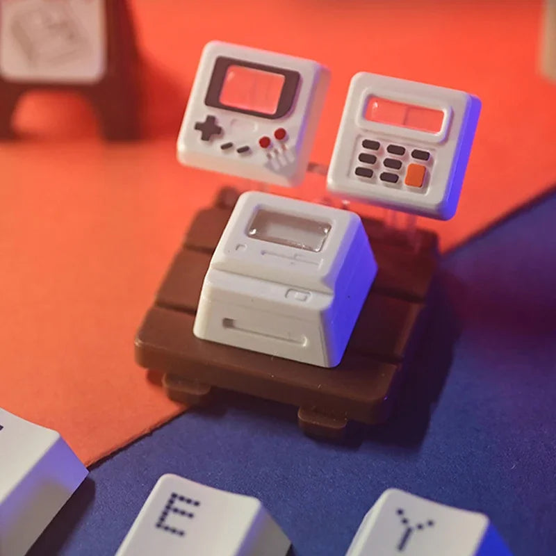 K-04 Keyboard Keycaps 3In1 For Mechanical Classic Retro Cute Transparent Key Cap Suit Cute Button Personalized Keycaps