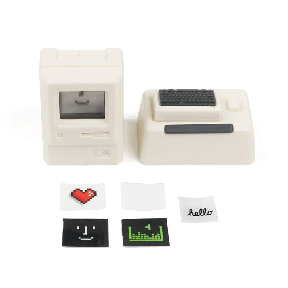 K-04 键盘键帽 3 合 1 替换机械键盘键帽 复古游戏机键帽 可爱透明键帽套装