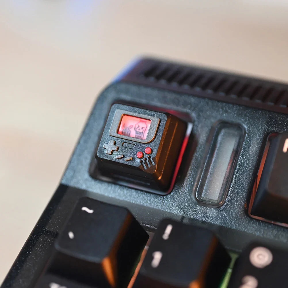 K-04 Keyboard Keycaps 3 in 1 Replacement for Mechanical Keyboard Keycap Retro Game Console Keycaps Cute Transparent Key Cap Suit