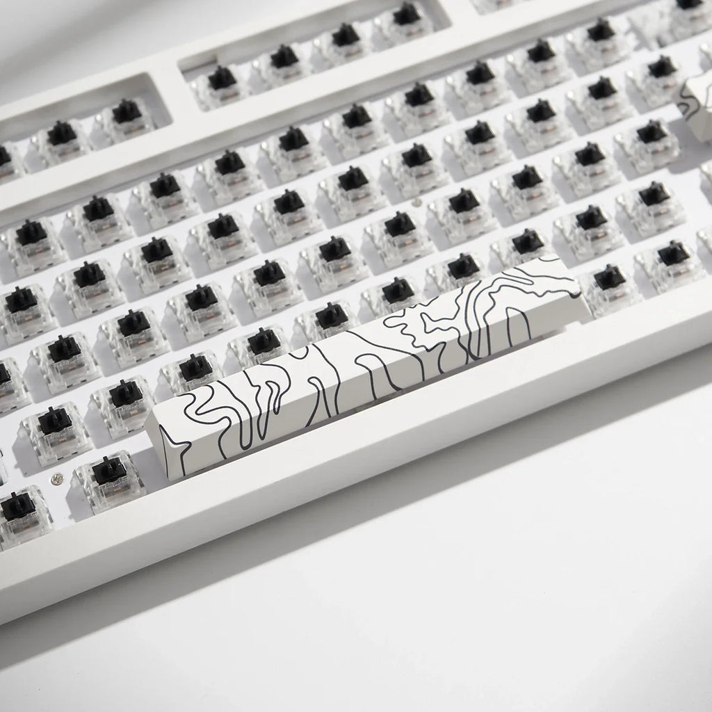 Coral Sea Keycap 4PCS Keycaps Cherry Profile Dye-Sub PBT keycaps Space Bar 6.25U ESC Enter Custom Keycap For Mechanical Keyboard