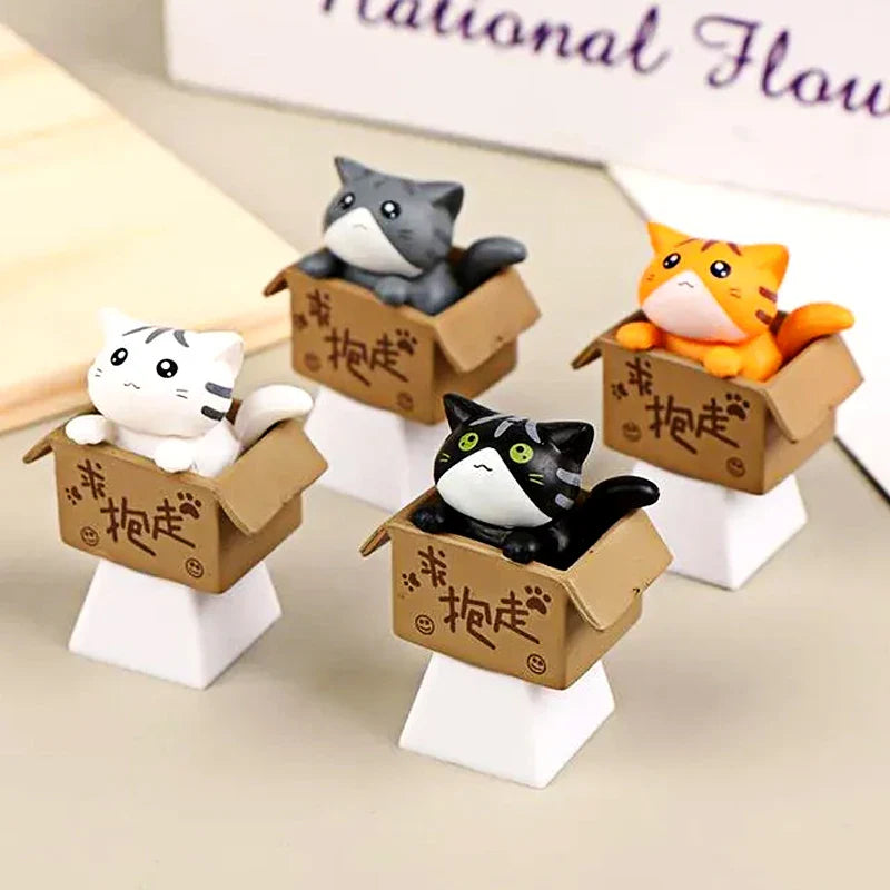 Personalización lindo gato Keycap Teclado mecánico Keycaps Artisan Anime Kawaii Keycap PBT Axis Cherry MX lindo gato Diy Key Cap