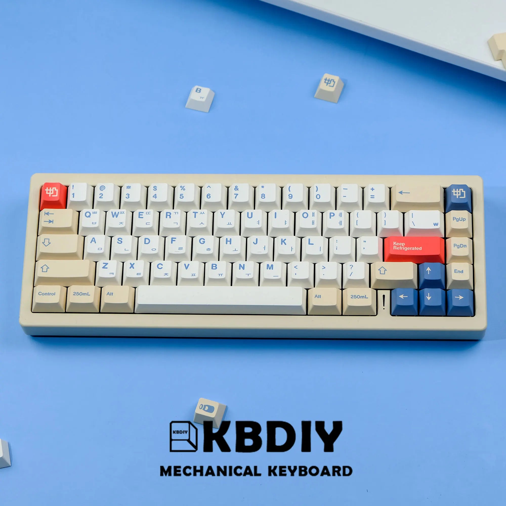 KBDiy GMK-teclas de leche de soja, 135 teclas, PBT, teclas coreanas japonesas, ISO, entrada de perfil Cherry para teclado mecánico para juegos GMK67 K500