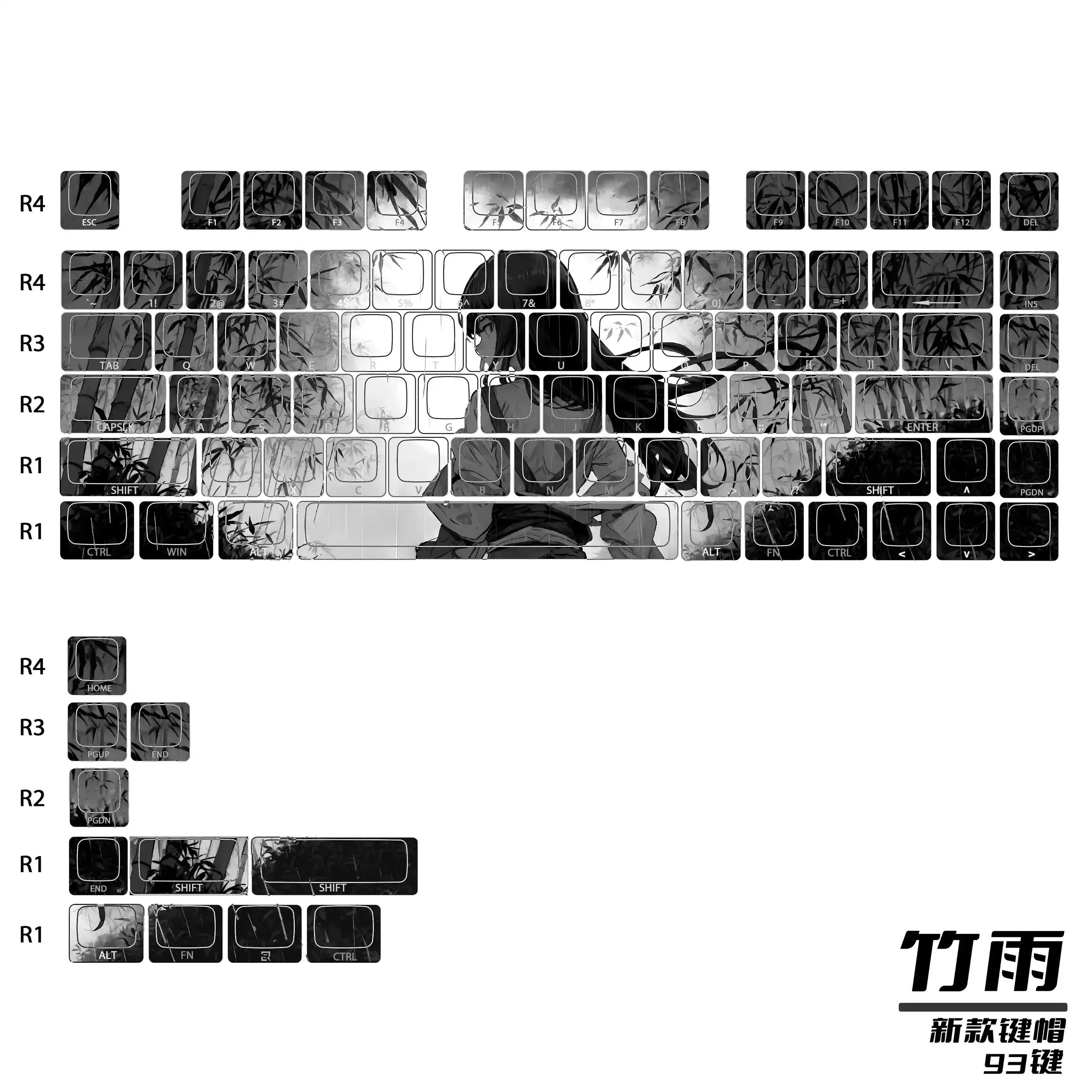 机械键盘动漫键帽 高品质热升华 PBT 材料 适用于 Mad60 68 键盘电脑外设