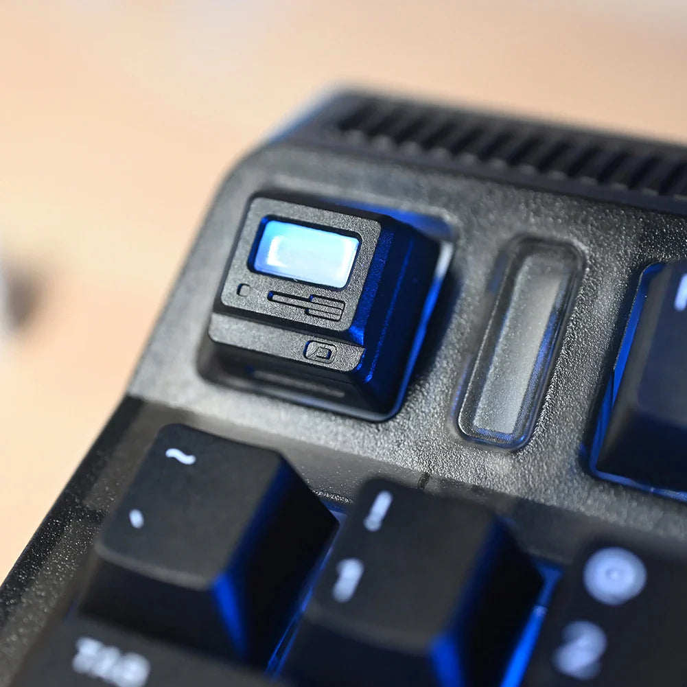 K-04 Keyboard Keycaps 3 in 1 Replacement for Mechanical Keyboard Keycap Retro Game Console Keycaps Cute Transparent Key Cap Suit