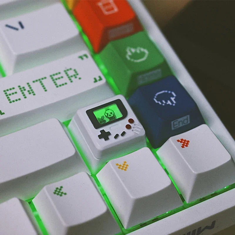 K-04 Keyboard Keycaps 3In1 For Mechanical Classic Retro Cute Transparent Key Cap Suit Cute Button Personalized Keycaps