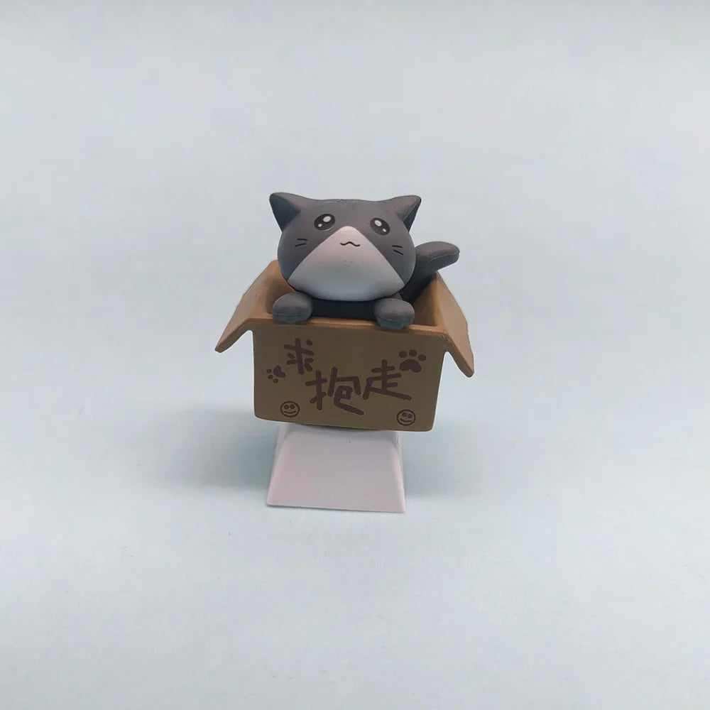 用可爱的猫咪键帽定制您的键盘 - PBT Axis Cherry MX Artisan 动漫粉色卡哇伊配件