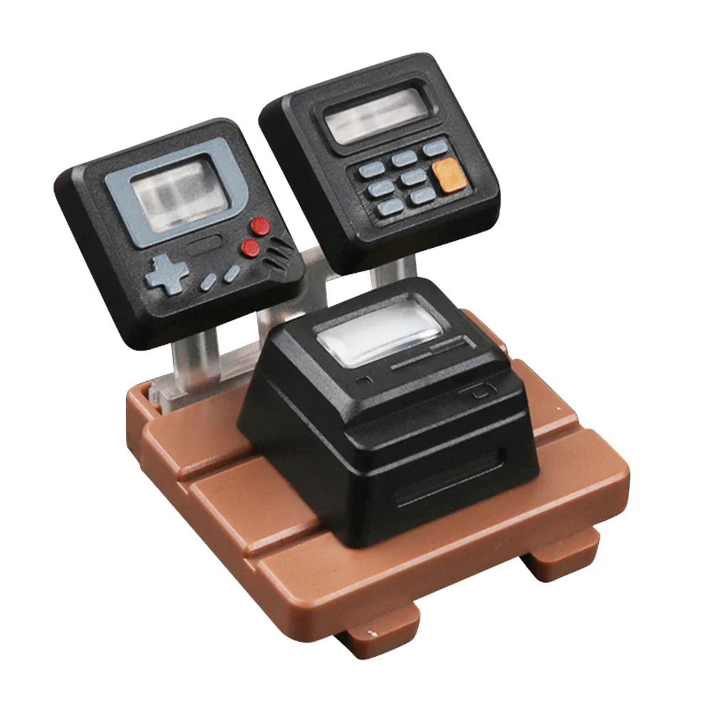 K-04 键盘键帽 3 合 1 替换机械键盘键帽 复古游戏机键帽 可爱透明键帽套装