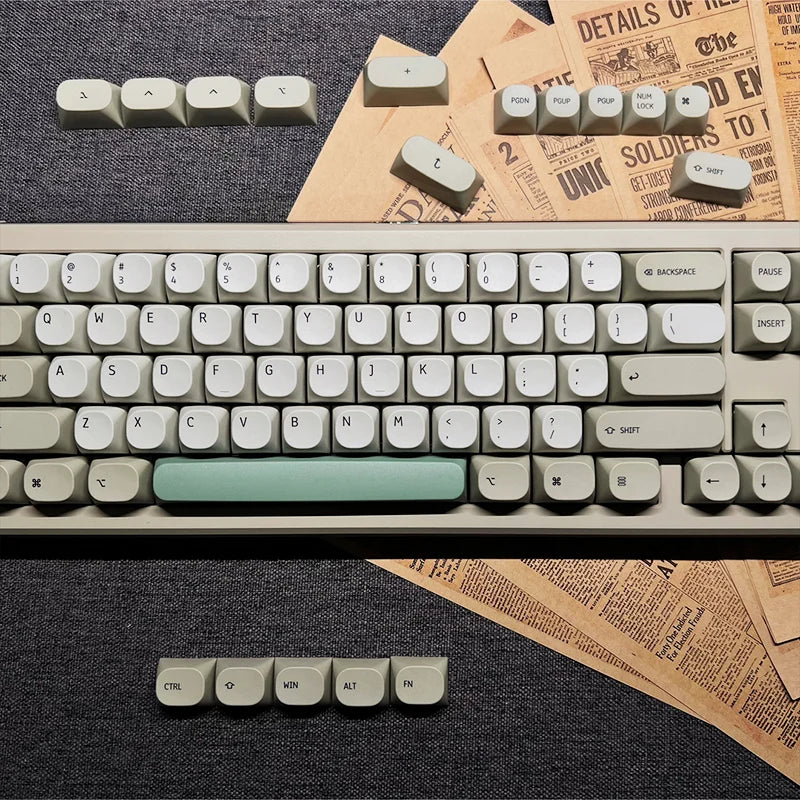 Teclas Idobao Retro MA para teclado MAC, teclas PBT, diseño Original para teclado mecánico, interruptores Cherry MX, teclas simplistas