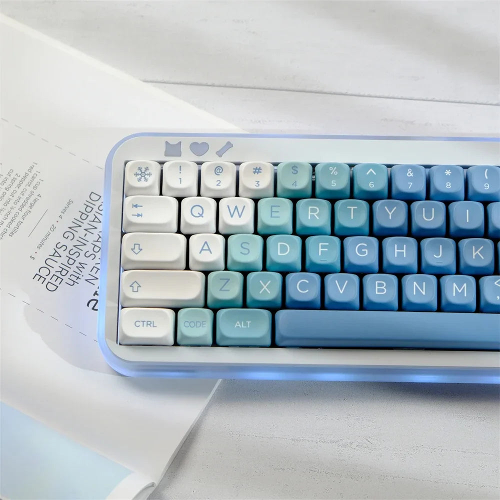 129 teclas Snow Monster PBT Keycap MOA perfil tinte sublimación Keycap para juegos Teclado mecánico Keycap MX Switch MOA Key Caps