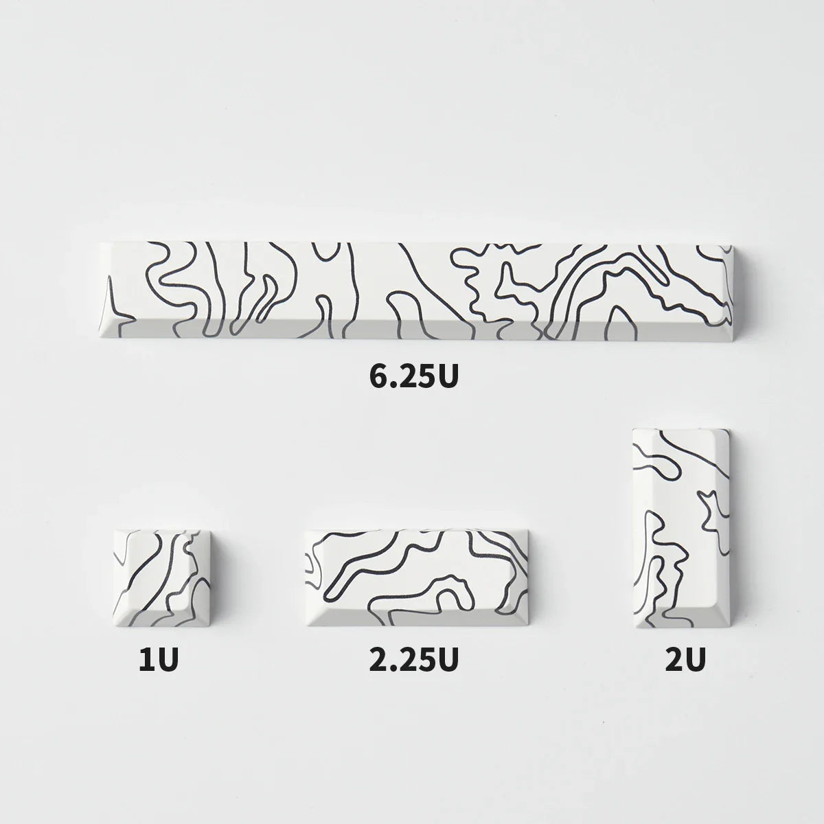 珊瑚海键帽 4PCS 键帽樱桃型染色 PBT 键帽空格键 6.25U ESC Enter 自定义键帽适用于机械键盘