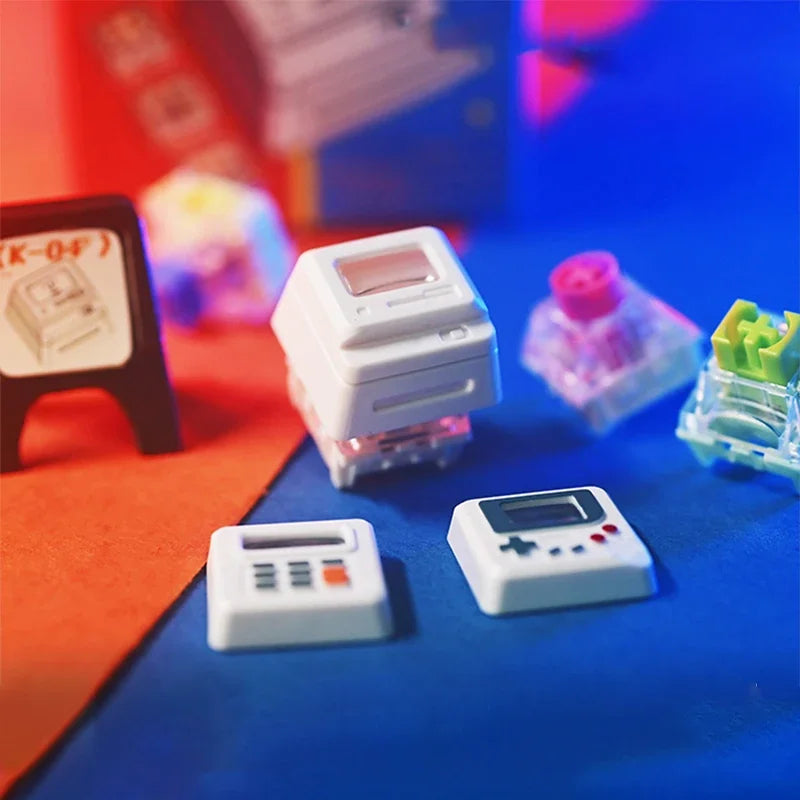 K-04 Keyboard Keycaps 3In1 For Mechanical Classic Retro Cute Transparent Key Cap Suit Cute Button Personalized Keycaps
