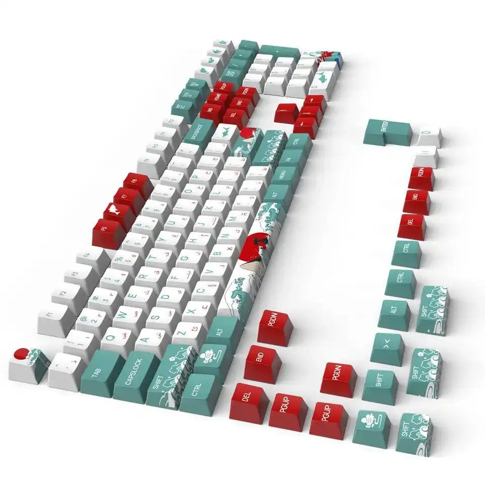 Juego de 129 teclas de teclas árabes PBT/ABS Cherry Profile OEM Keycap Gaming personalizado lindo para teclado mecánico MX Switch