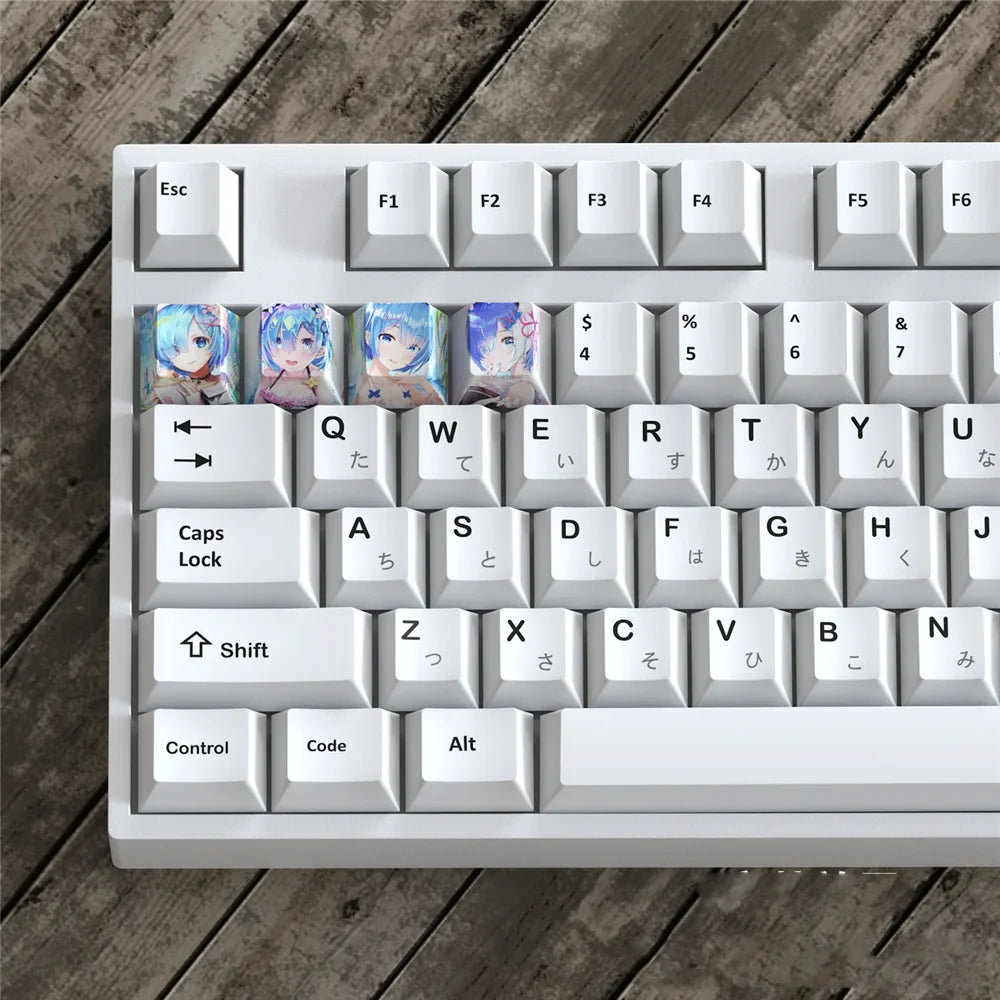Japanese Anime Cartoon Keycaps Personalized PBT Keycaps Cherry Profile For Mechanical Keyboard Caps Gaming Decoration
