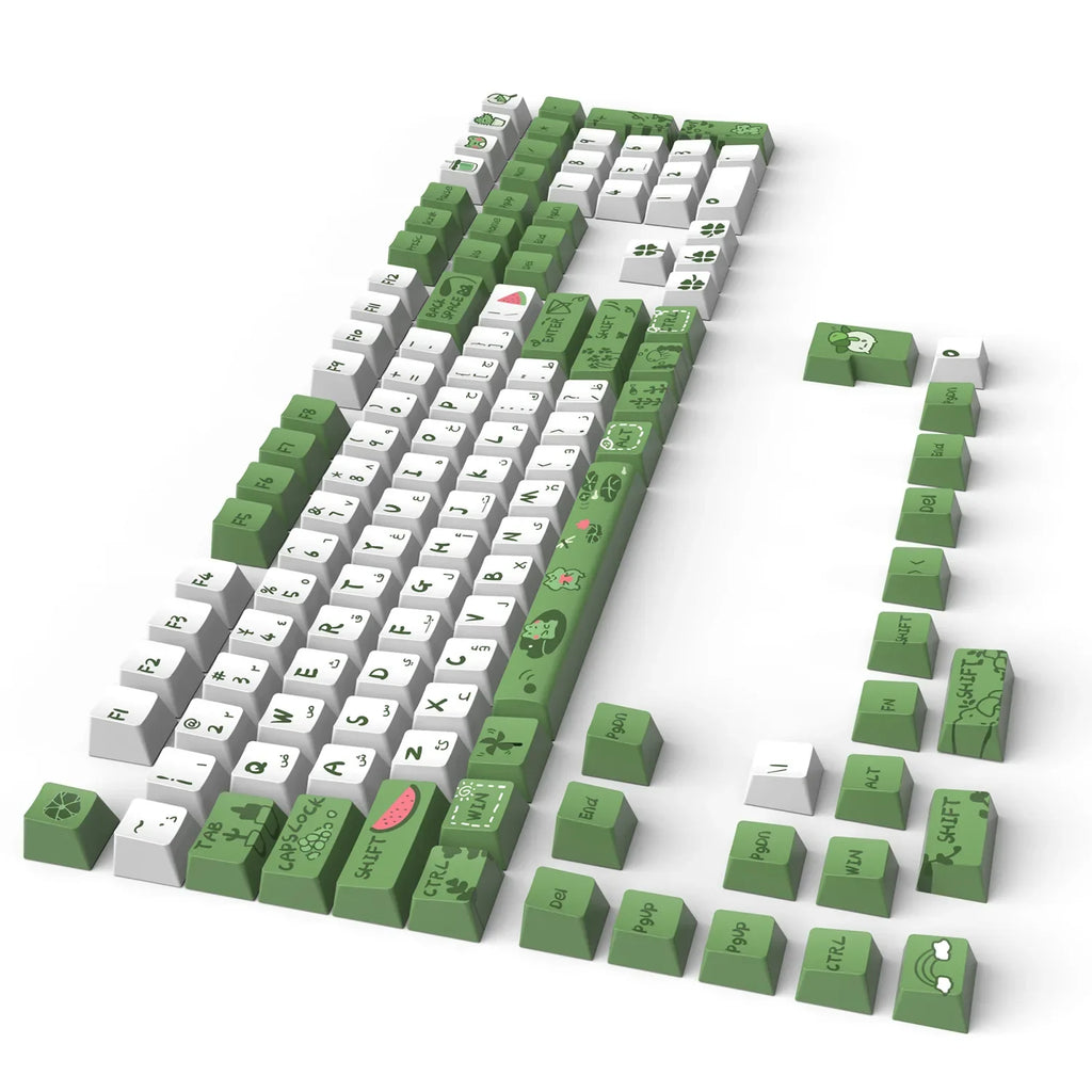 Juego de 129 teclas de teclas árabes PBT/ABS Cherry Profile OEM Keycap Gaming personalizado lindo para teclado mecánico MX Switch