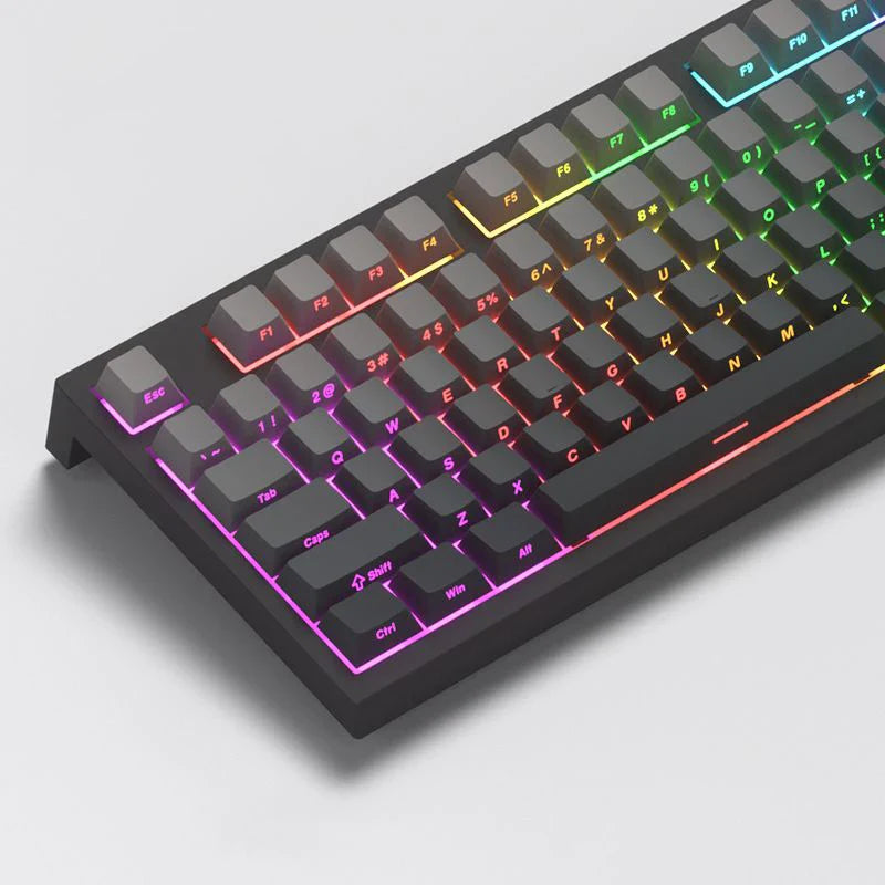 Teclas PBT con dibujo lateral de perfil de cereza del día Polar, 136 teclas, brillo de doble disparo a través de teclas retroiluminadas para teclado mecánico MX