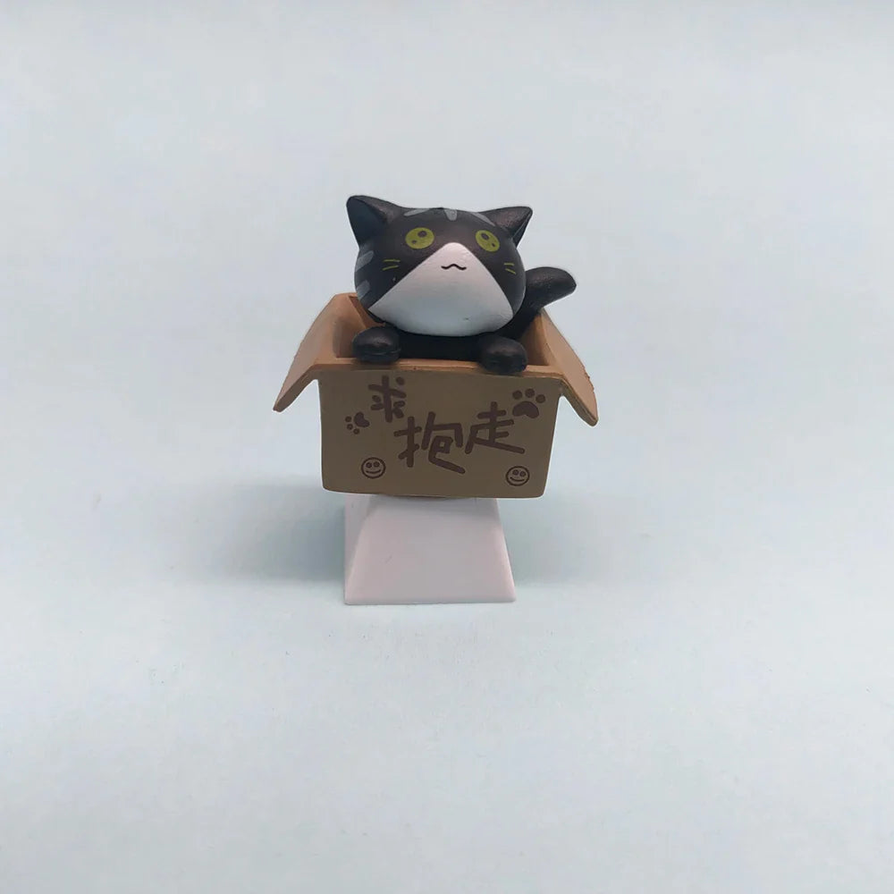 用可爱的猫咪键帽定制您的键盘 - PBT Axis Cherry MX Artisan 动漫粉色卡哇伊配件