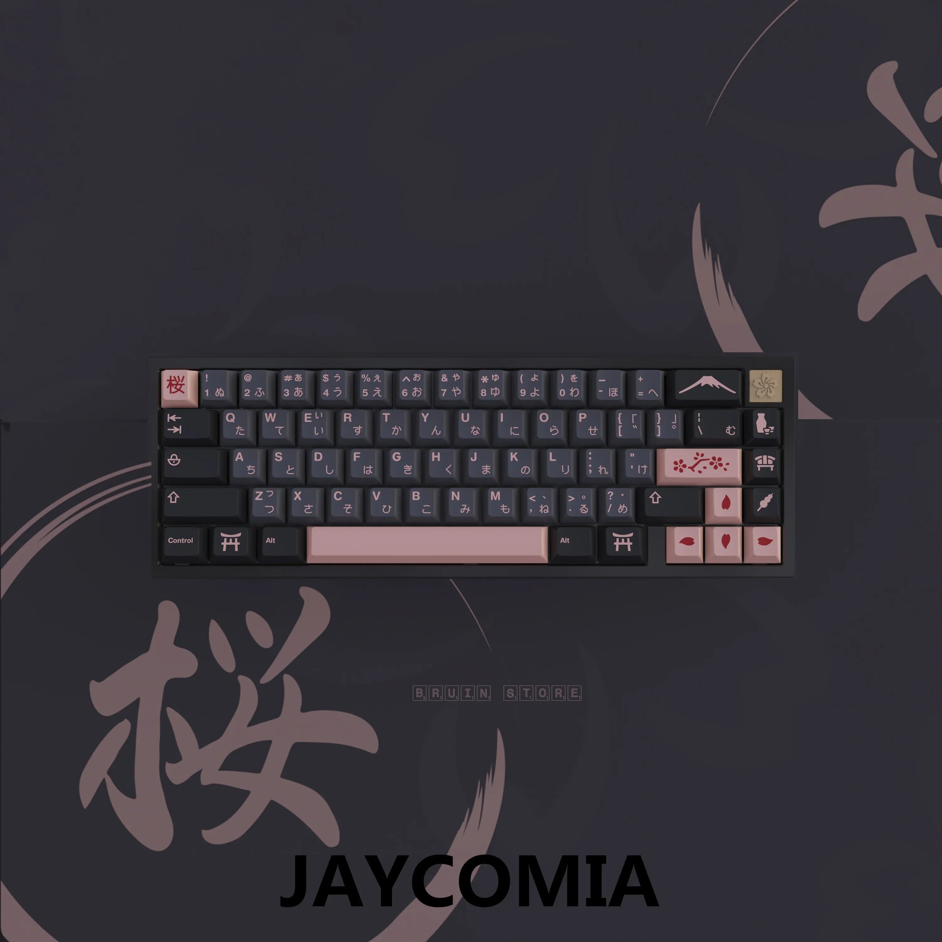 GMK Night Sakura Keycap, 139/156 teclas, tinte SUB Cherry perfil PBT japonés/coreano/ruso/Abnt2/DE/ES/FR para teclado mecánico