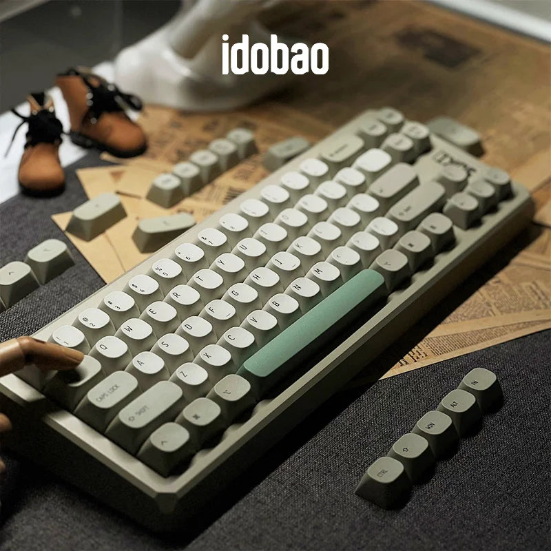 Teclas Idobao Retro MA para teclado MAC, teclas PBT, diseño Original para teclado mecánico, interruptores Cherry MX, teclas simplistas