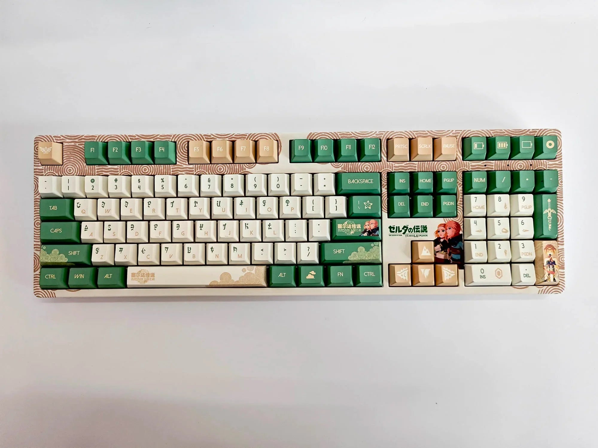 Kingdom Tears Keycaps Legend of Zeldas Key Caps PBT Custom Cherry Amilo IKBC Cute Keyboard Caps for Ganming Mechanical Keyboards