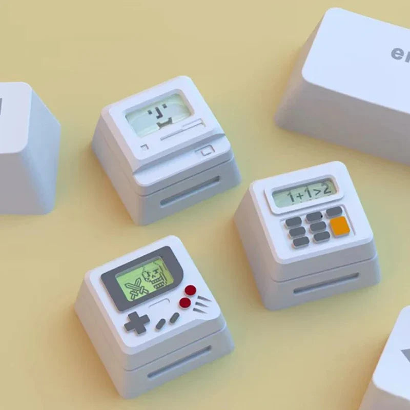 K-04 Keyboard Keycaps 3In1 For Mechanical Classic Retro Cute Transparent Key Cap Suit Cute Button Personalized Keycaps