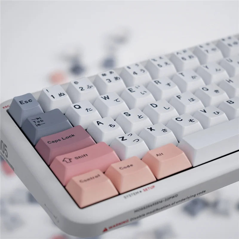 Akira Keycaps US/JP Cherry Profile 129/23 teclas, Material PBT, teclas de sublimación de tinte de 5 lados para teclado mecánico MX Switch