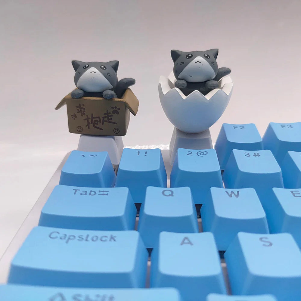 Προσαρμόστε το πληκτρολόγιό σας με Cute Keycaps Cat - Αξεσουάρ PBT Axis Cherry MX Artisan Anime Pink Kawaii